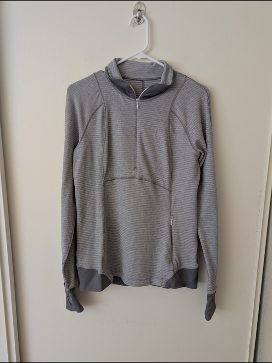 lululemon athletica Tops - lululemon athletica Womens 10 Runderful 1/2 Zip Gray Activewear Running Outdoors